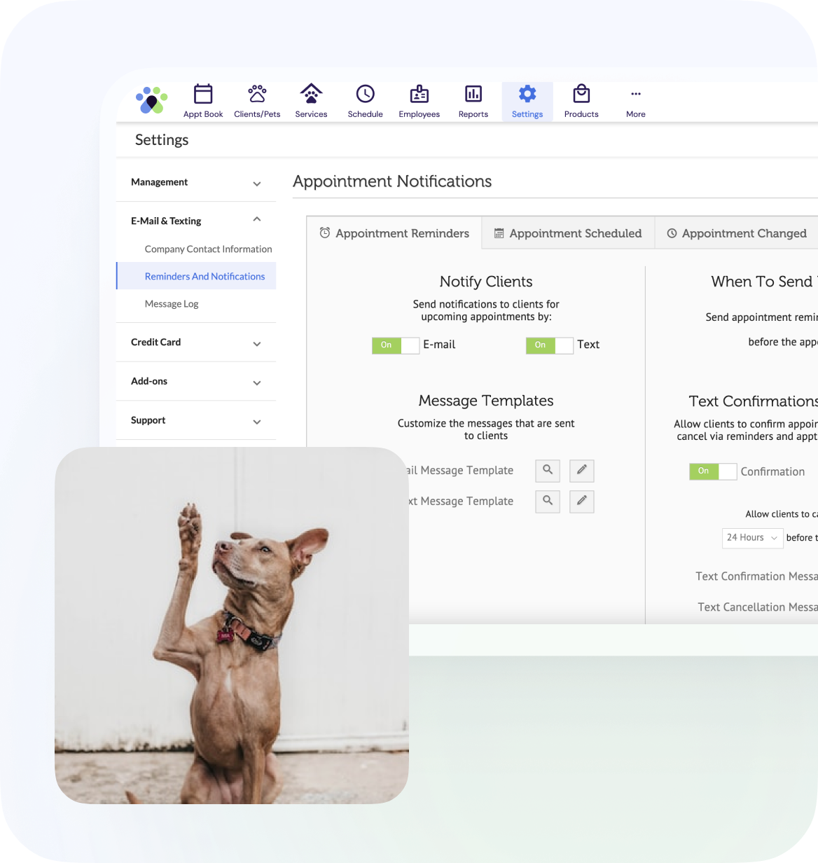 screenshot of DaySmart Pet